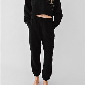 Zara Black plush joggers